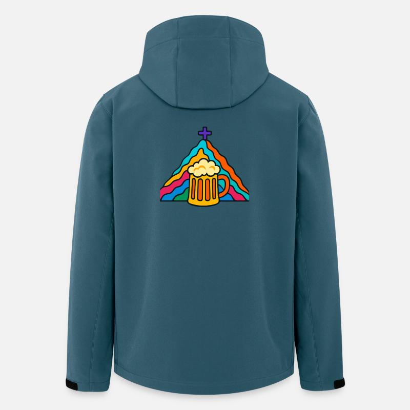 Regenbogen Bier Gipfel - Recycelte Männer Softshell-Jacke von Stanley/Stella - Dunkles Petrol
