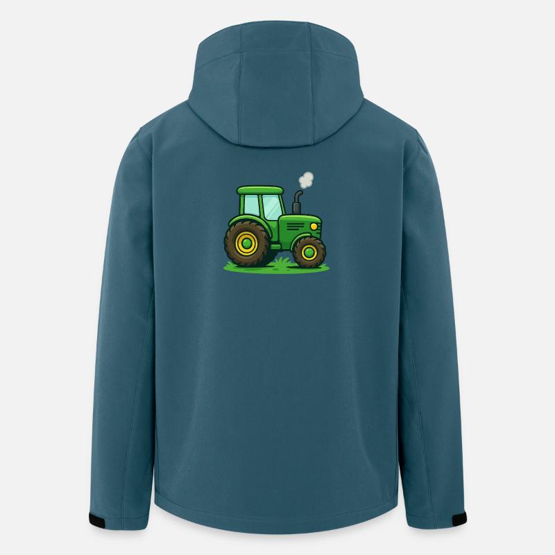 Traktor Kinder Geschenkidee - Recycelte Männer Softshell-Jacke von Stanley/Stella - Dunkles Petrol