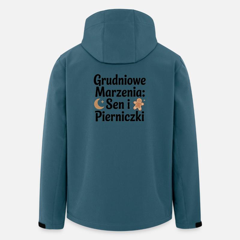 Dezemberträume: Schlaf und Lebkuchen - Recycelte Männer Softshell-Jacke von Stanley/Stella - Dunkles Petrol