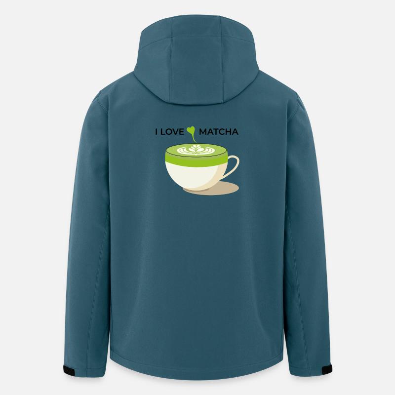 I Love Matcha - Recycelte Männer Softshell-Jacke von Stanley/Stella - Dunkles Petrol