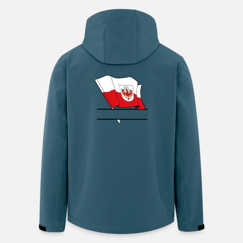 Drapeau du Tirol – Espace de noms - Veste softshell homme en polyester recyclé Stanley/Stella - bleu pétrole foncé