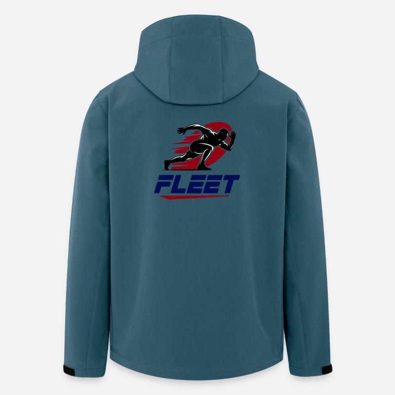 Fleet Racer Emblem - Recycelte Männer Softshell-Jacke von Stanley/Stella - Dunkles Petrol