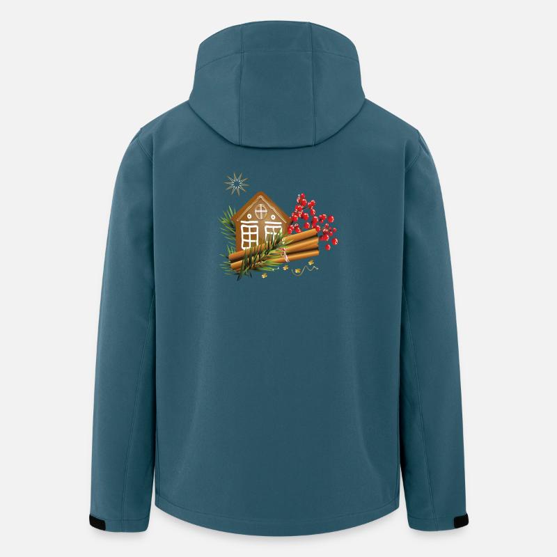 Lebkuchenhaus mit Zimtstangen - Recycelte Männer Softshell-Jacke von Stanley/Stella - Dunkles Petrol