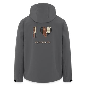 Amsterdam Brick Heart Emblem Tee - Men’s Recycled Softshell Jacket by Stanley/Stella - stargazer - Back - AI Model Male 185 light (185cm)