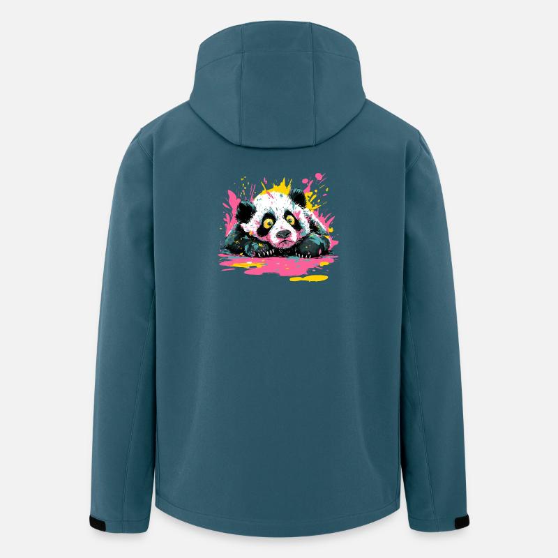 Panda Splash Pop Art Paint Splash - Men’s Recycled Softshell Jacket by Stanley/Stella - stargazer