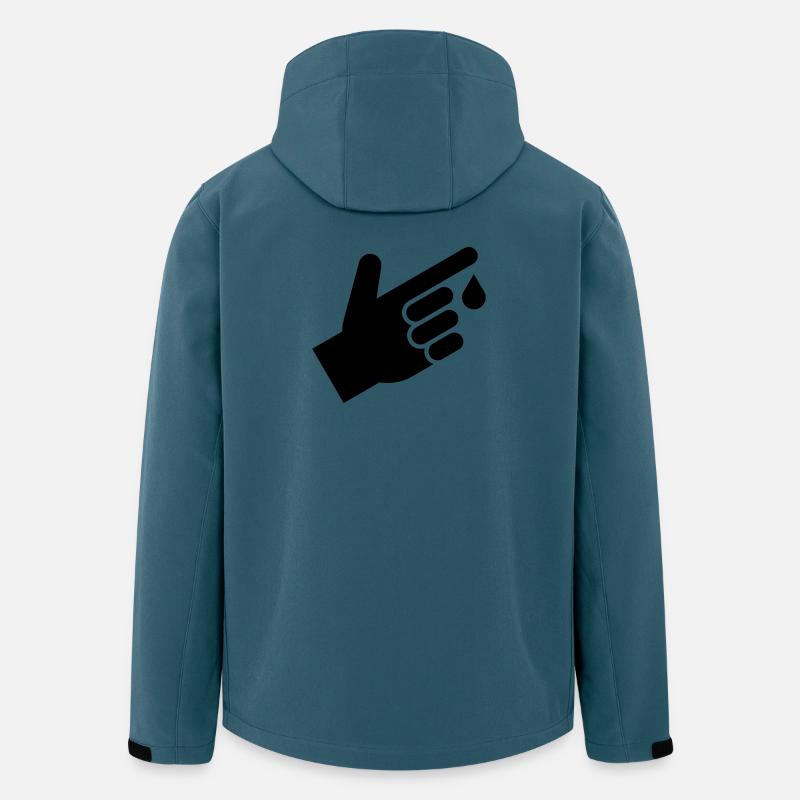 Bluttest, Bluttropfen - Recycelte Männer Softshell-Jacke von Stanley/Stella - Dunkles Petrol