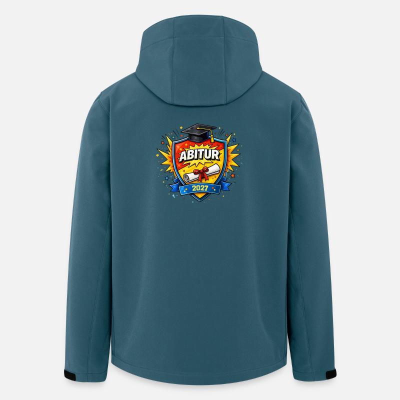 Abitur 2027 Abschluss Comic Schild - Recycelte Männer Softshell-Jacke von Stanley/Stella - Dunkles Petrol