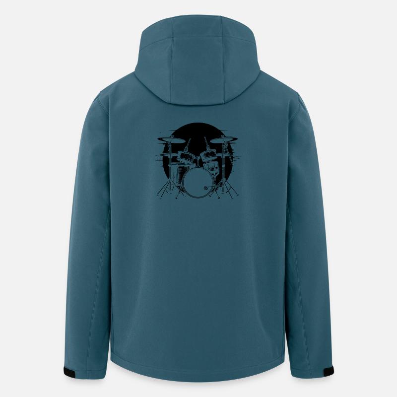 Schlagzeuger Skizze - Recycelte Männer Softshell-Jacke von Stanley/Stella - Dunkles Petrol