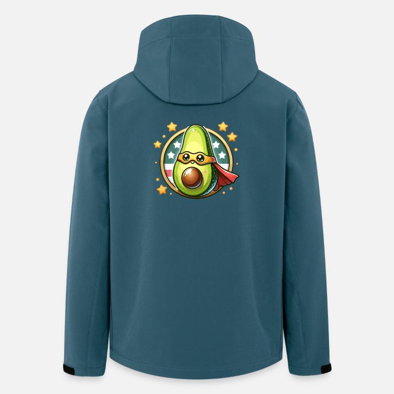 Cute Healthy Avocado Superhero Hero Fruit - Men’s Recycled Softshell Jacket by Stanley/Stella - stargazer