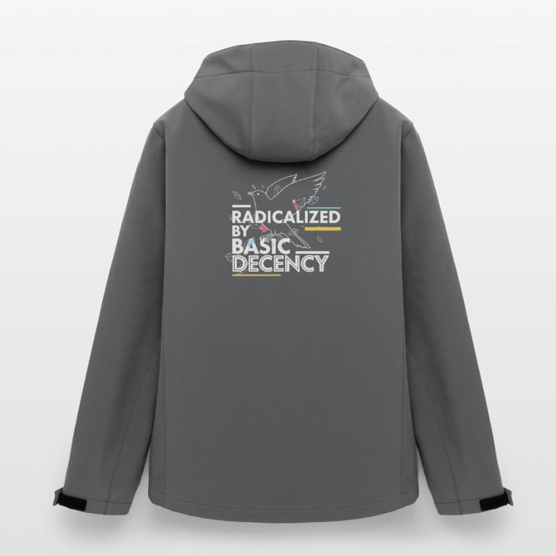 Radicalized by Basic Decency Statement Design Recycelte Männer Softshell-Jacke von Stanley/Stella