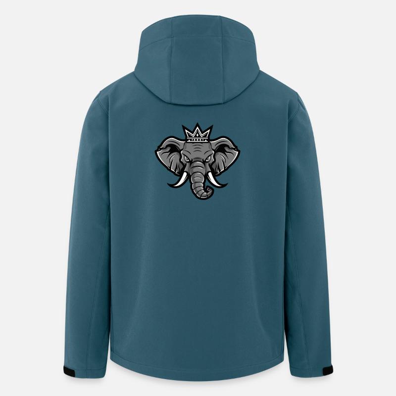 Elefant Kopf Krone - Recycelte Männer Softshell-Jacke von Stanley/Stella - Dunkles Petrol