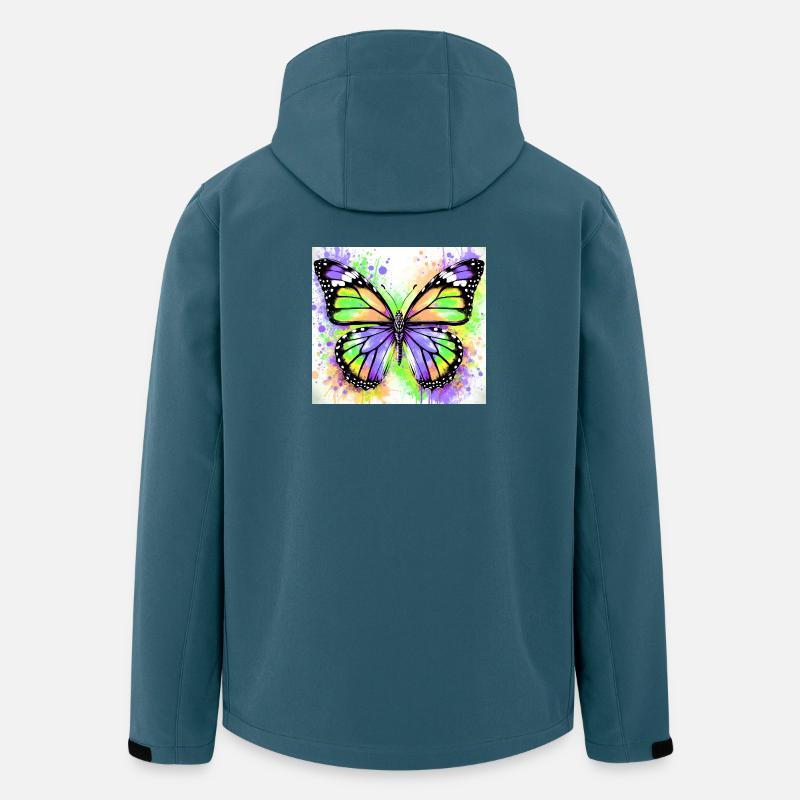 Schmetterling - Recycelte Männer Softshell-Jacke von Stanley/Stella - Dunkles Petrol