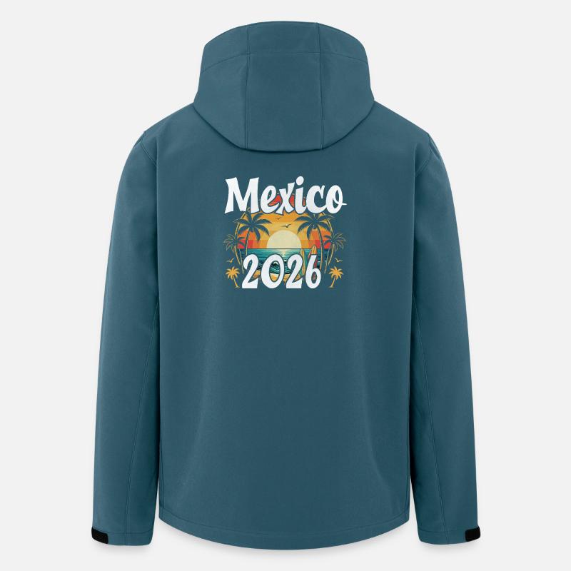 Mexiko 2026 - Recycelte Männer Softshell-Jacke von Stanley/Stella - Dunkles Petrol