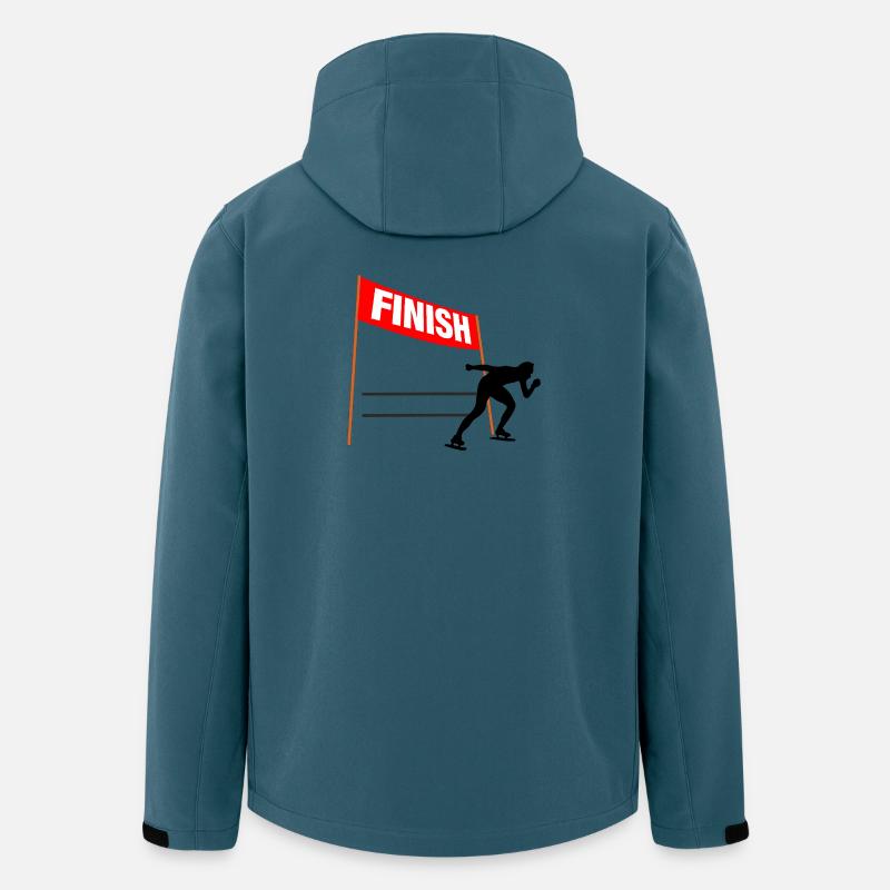 Skating Finish Custom - Recycelte Männer Softshell-Jacke von Stanley/Stella - Dunkles Petrol