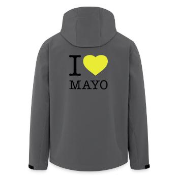 I LOVE MAYONNAISE Mayo - Men’s Recycled Softshell Jacket by Stanley/Stella - stargazer - Back - AI Model Male 185 light (185cm)