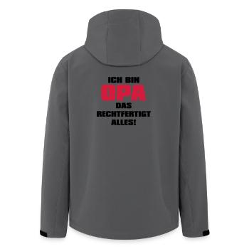 Ich bin Opa - Großvater Sprüche Geschenk Enkel Opi - Recycelte Männer Softshell-Jacke von Stanley/Stella - Dunkles Petrol - Hinten - AI Model Male 185 light (185cm)
