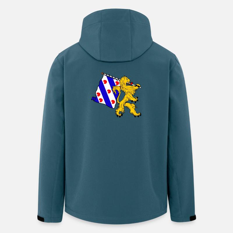 Löwe mit Friesevlag - Recycelte Männer Softshell-Jacke von Stanley/Stella - Dunkles Petrol