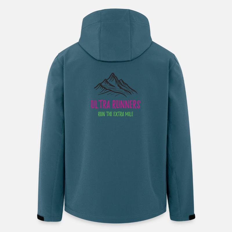 Ultraläufer laufen die Extrameile - Recycelte Männer Softshell-Jacke von Stanley/Stella - Dunkles Petrol