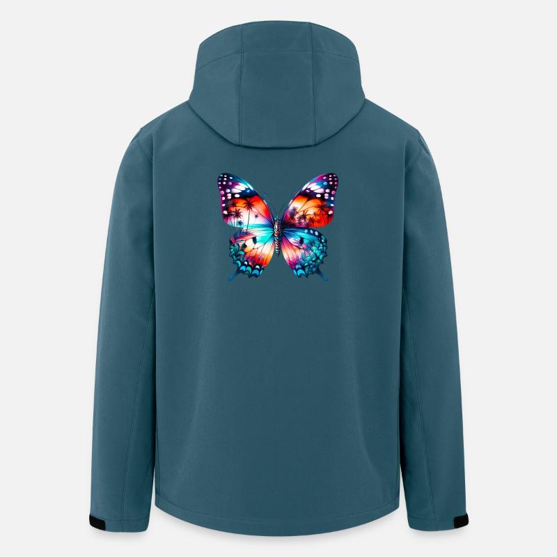 Schmetterling - Recycelte Männer Softshell-Jacke von Stanley/Stella - Dunkles Petrol