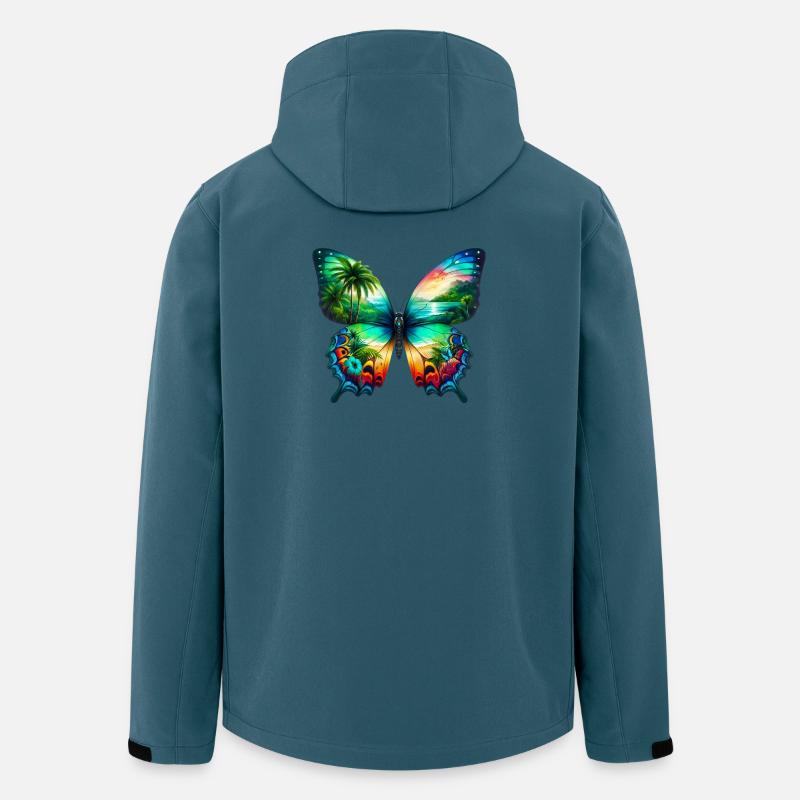 Papillon - Veste softshell homme en polyester recyclé Stanley/Stella - bleu pétrole foncé