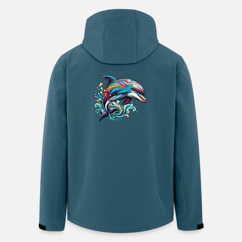 Delfin - Recycelte Männer Softshell-Jacke von Stanley/Stella - Dunkles Petrol