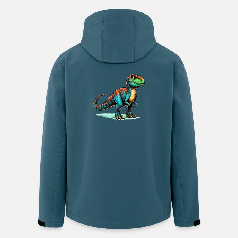Dinosaurier - Recycelte Männer Softshell-Jacke von Stanley/Stella - Dunkles Petrol