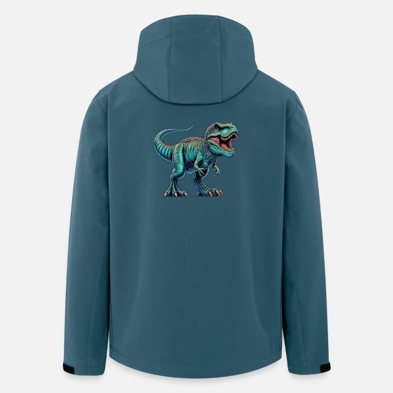 Dinosaurier - Recycelte Männer Softshell-Jacke von Stanley/Stella - Dunkles Petrol