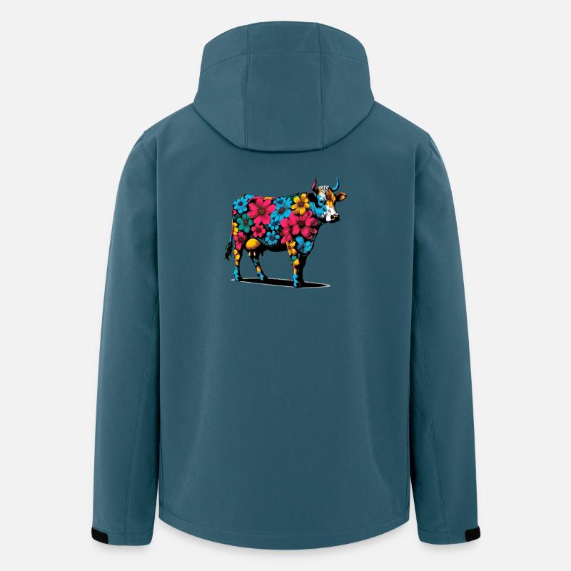 Kuh - Recycelte Männer Softshell-Jacke von Stanley/Stella - Dunkles Petrol