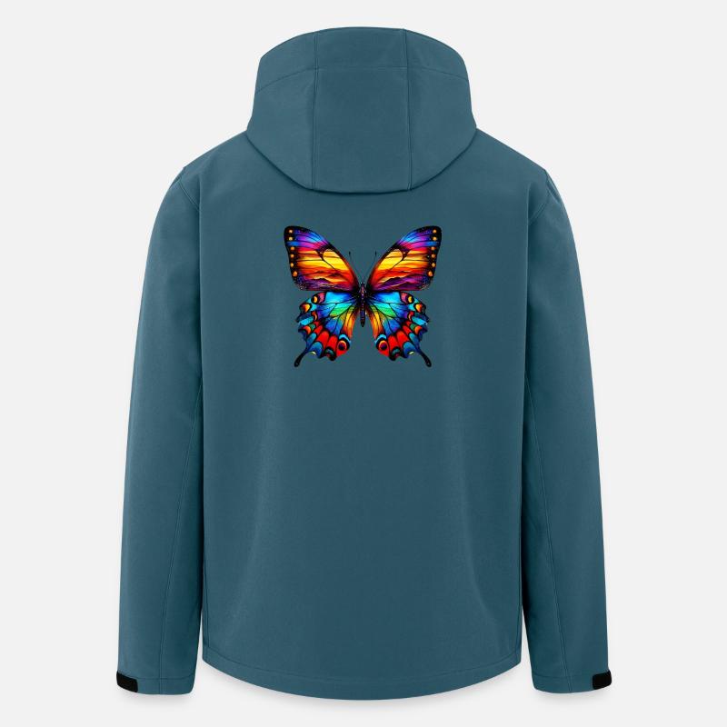 Schmetterling - Recycelte Männer Softshell-Jacke von Stanley/Stella - Dunkles Petrol