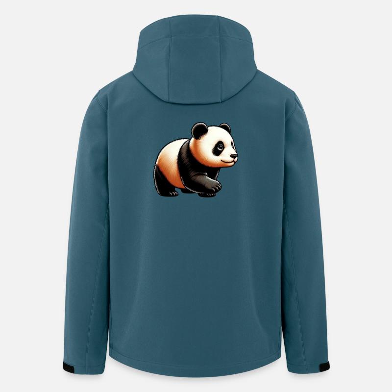 Panda - Recycelte Männer Softshell-Jacke von Stanley/Stella - Dunkles Petrol
