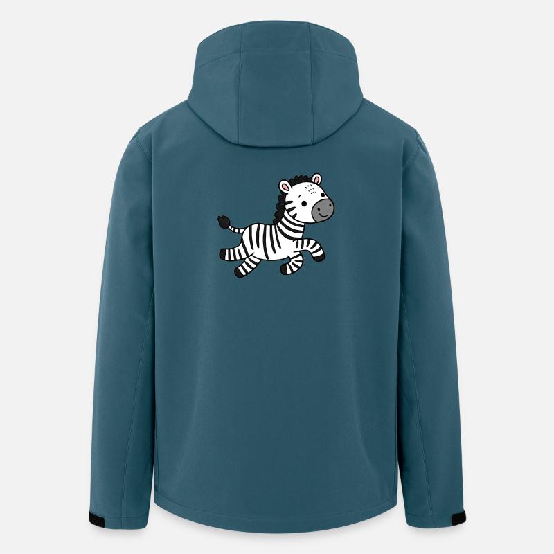 Zebra - Recycelte Männer Softshell-Jacke von Stanley/Stella - Dunkles Petrol