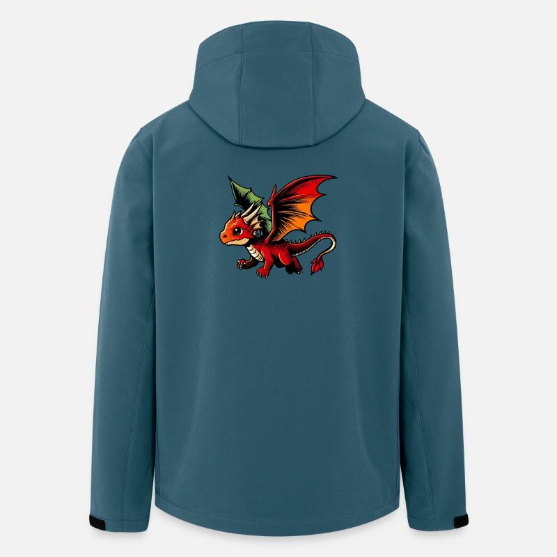 Drache - Recycelte Männer Softshell-Jacke von Stanley/Stella - Dunkles Petrol
