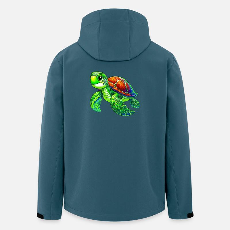 Schildkröte - Recycelte Männer Softshell-Jacke von Stanley/Stella - Dunkles Petrol