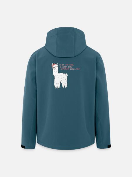 Süßes Alpaka - Recycelte Männer Softshell-Jacke von Stanley/Stella - Dunkles Petrol
