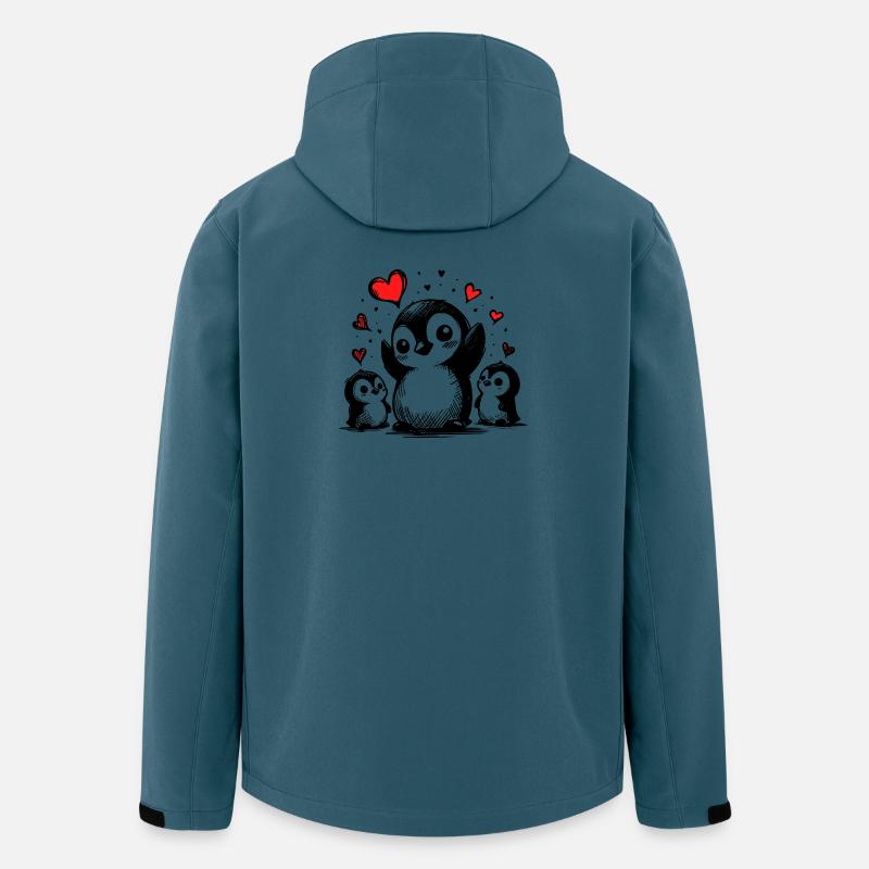 Glückliches Paar, umgeben von Liebe - Recycelte Männer Softshell-Jacke von Stanley/Stella - Dunkles Petrol