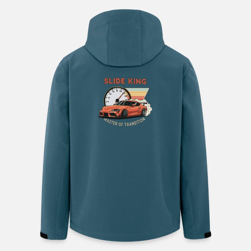 Slide King : Maître de la transition - Veste softshell homme en polyester recyclé Stanley/Stella - bleu pétrole foncé