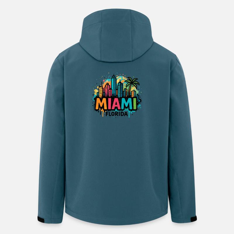 Miami Skyline Graffiti - Men’s Recycled Softshell Jacket by Stanley/Stella - stargazer