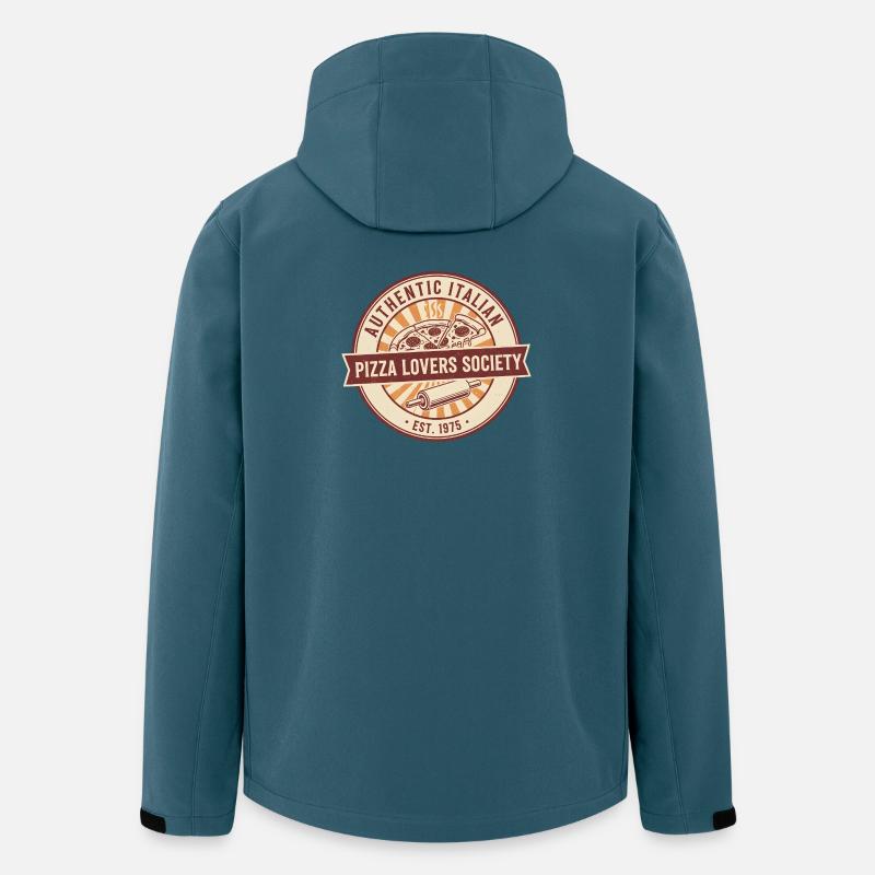 Pizza Liebhaber Italienisch Authentisch  - Recycelte Männer Softshell-Jacke von Stanley/Stella - Dunkles Petrol