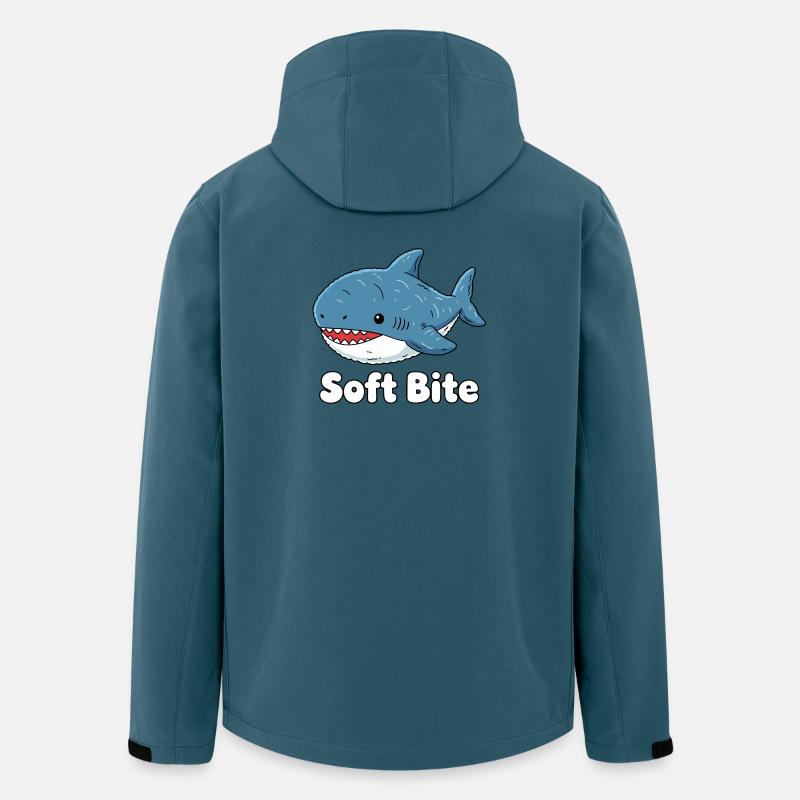 Cartoon Shark Soft Bite: Cute Shark - Men’s Recycled Softshell Jacket by Stanley/Stella - stargazer