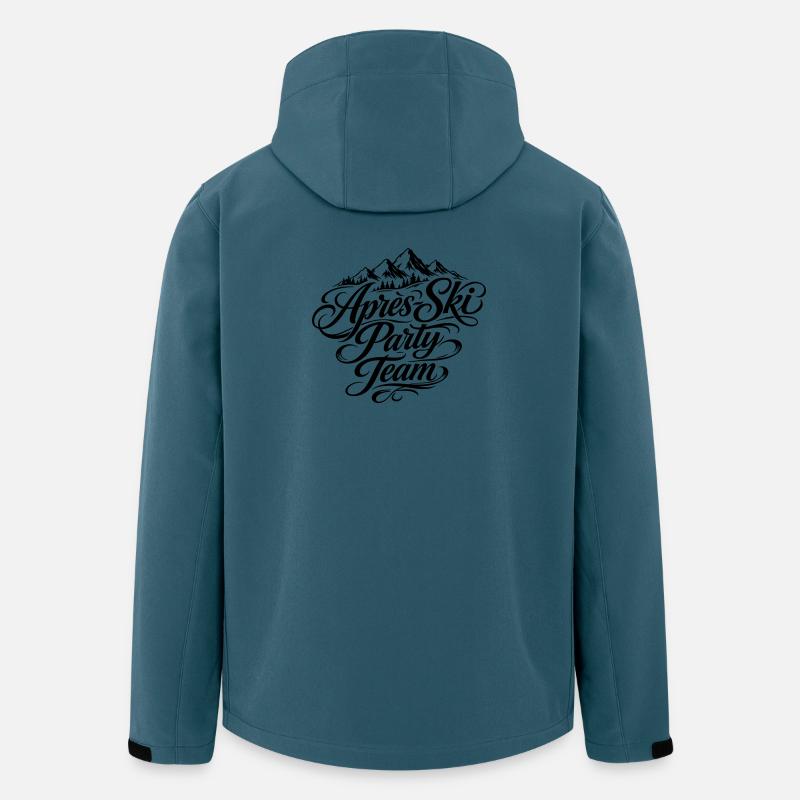 Après Ski Party Team Mountains - Veste softshell homme en polyester recyclé Stanley/Stella - bleu pétrole foncé