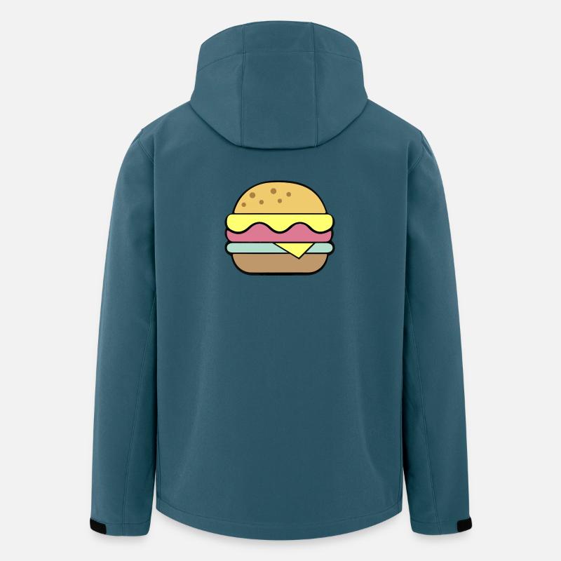Cheeseburger | Restauration rapide - Veste softshell homme en polyester recyclé Stanley/Stella - bleu pétrole foncé