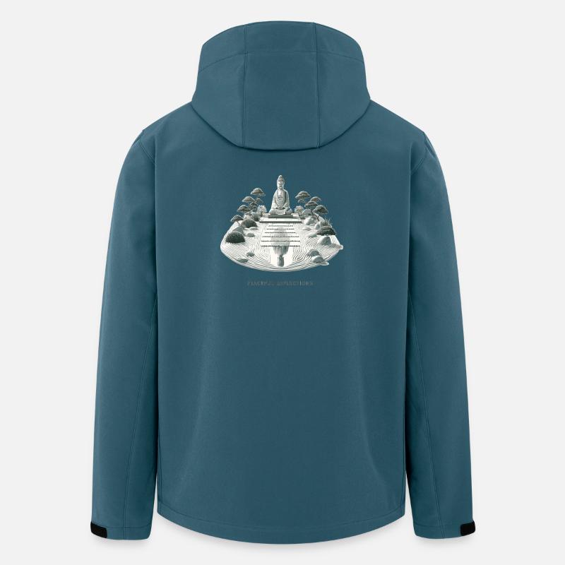 Stille refleksjoner Zen-hage - Softshelljakke herre i resirkulert polyester Stanley/Stella - mørk petroleum