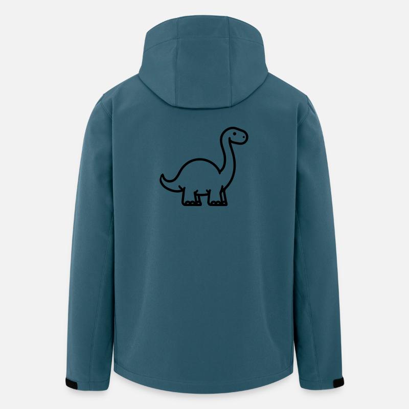 Brontosaurus - Recycelte Männer Softshell-Jacke von Stanley/Stella - Dunkles Petrol