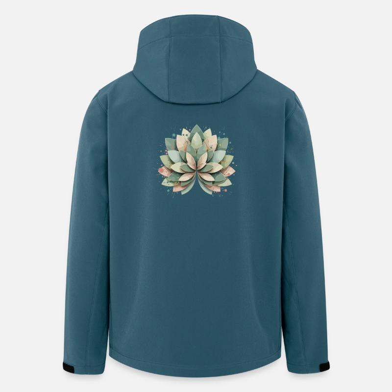 Pastellige Sukkulente Rosette - Recycelte Männer Softshell-Jacke von Stanley/Stella - Dunkles Petrol