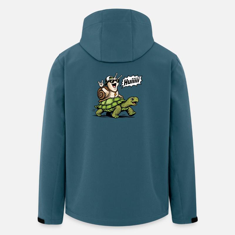 Swift Snail on Turtle - Men’s Recycled Softshell Jacket by Stanley/Stella - stargazer