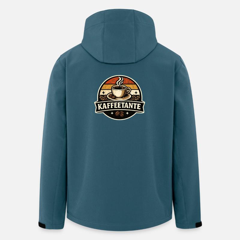 Kaffeetante Retro - Recycelte Männer Softshell-Jacke von Stanley/Stella - Dunkles Petrol