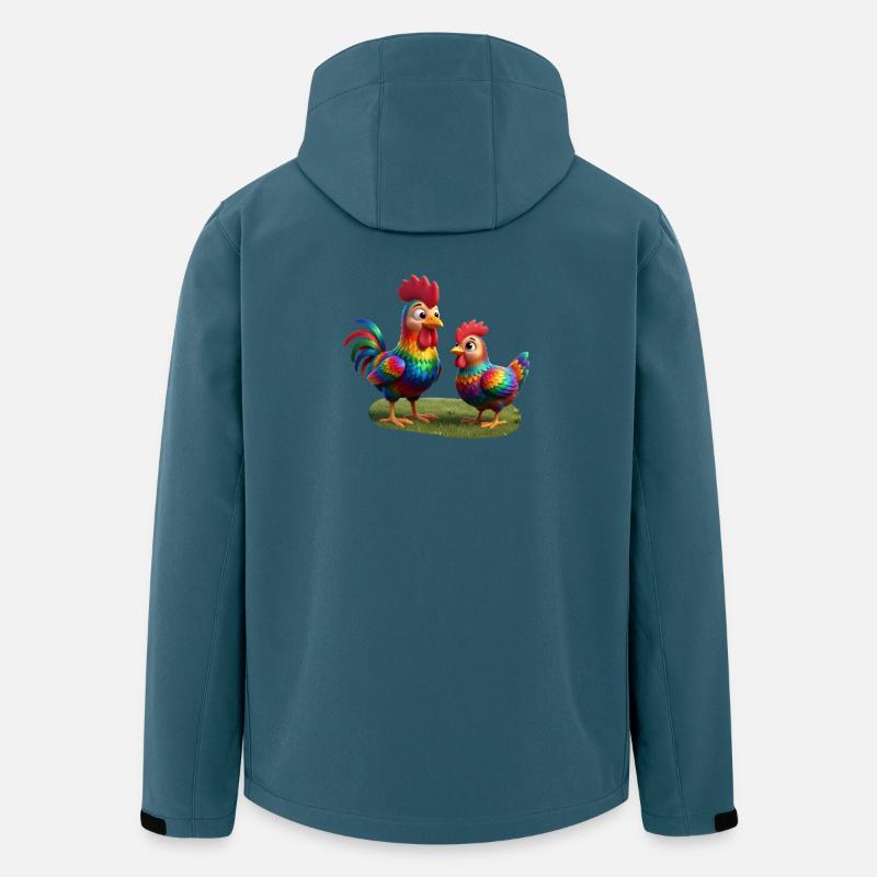 Rooster with hen - Men’s Recycled Softshell Jacket by Stanley/Stella - stargazer
