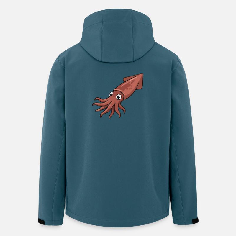 Cheerful Cartoon Squid - Men’s Recycled Softshell Jacket by Stanley/Stella - stargazer