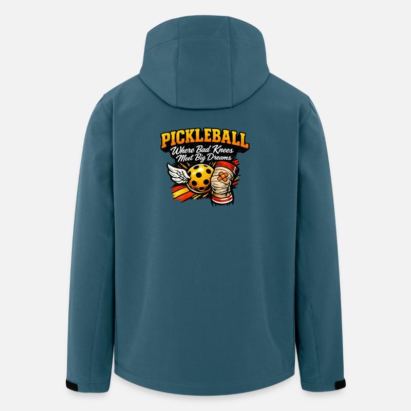 Pickleball Große Träume, Knie Power - Recycelte Männer Softshell-Jacke von Stanley/Stella - Dunkles Petrol