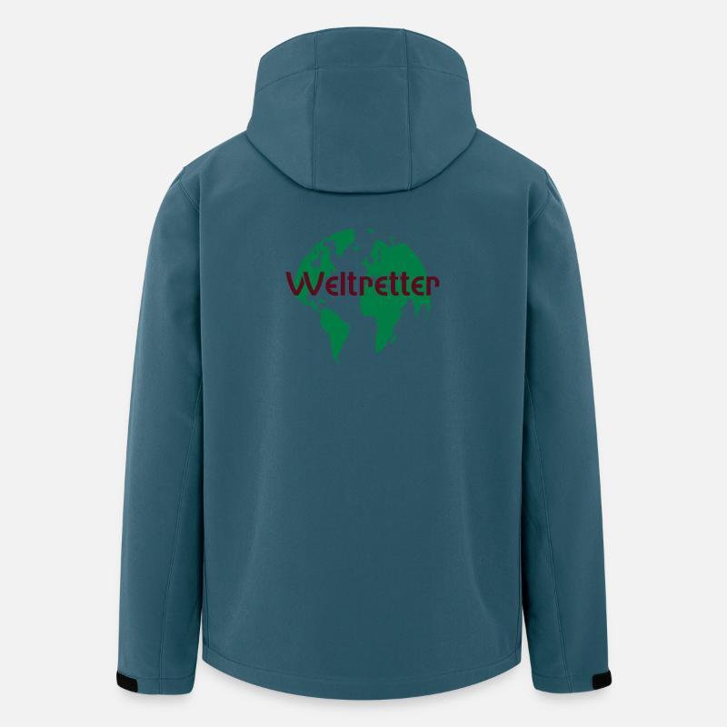 Weltretter - Recycelte Männer Softshell-Jacke von Stanley/Stella - Dunkles Petrol